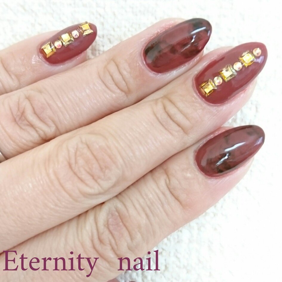 秋 冬 パーティー ハンド ワンカラー Eternitynailのネイルデザイン No ネイルブック