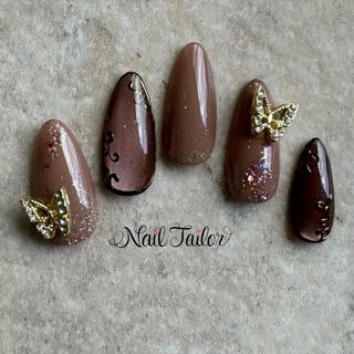 2024年】新着順｜ブラウン/バタフライネイルのネイルデザイン｜ネイル  