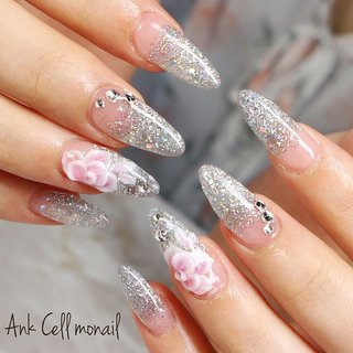 シルバーラメグラデーション×3Dお花♡スカルプ
 .
.
#AnkCellmonail#アンクセルモナイル
#monail#もないる
#福井ネイル#福井ネイルサロン
#ケア#ジェル#スカルプ#フットジェル
#カメレオンジェル#カメレオンネイル
#ネイル#アートし放題#深爪矯正
#JAPAN#福井県#福井市
#ネイルデザイン#ネイルプラス
#nail#nails#gelnail#nailsalon#footnail
#maogel#maogel導入サロン#maogel導入サロン福井 #オールシーズン #パーティー #デート #ハンド #グラデーション #ラメ #3D #ミディアム #シルバー #スカルプチュア #お客様 #MONNAL& / yurika 前田百合香 #ネイルブック