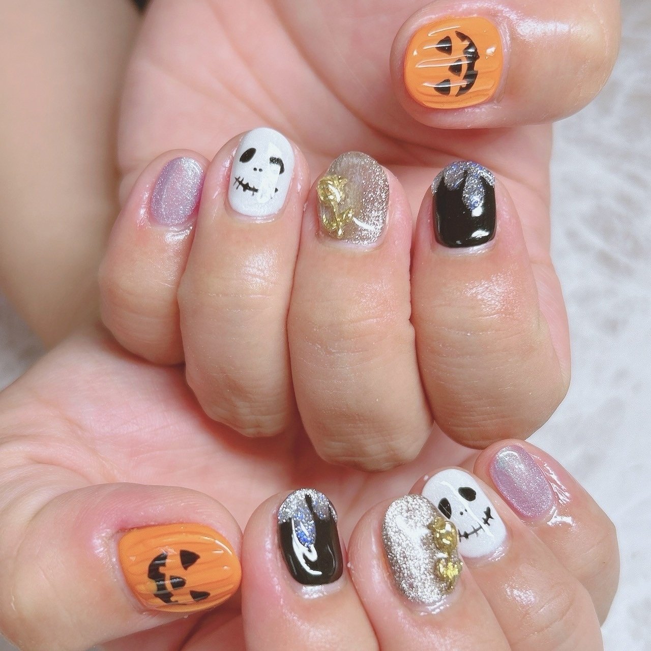 ハロウィン/パーティー/ハンド/オーロラ/ショート - ネイルサロン