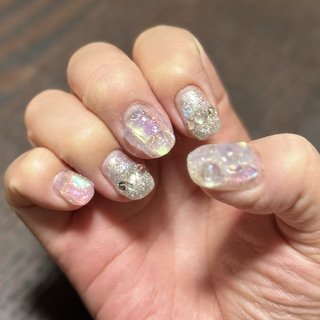 #セルフネイル #マグネット #ぷっくり #ジェルネイル #オールシーズン #ハンド #ミディアム #個性派 #ラメ #スクエアオフ #シルバー #キラキラ #ストーンネイル #ゴテゴテネイル #オールシーズン #旅行 #海 #ライブ #ハンド #マグネット #ちゅるん #ぷっくり #キラキラ #個性派 #ミディアム #スクエア #クリア #シルバー #カラフル #ジェルネイル #セルフネイル #まるちゃん #ネイルブック