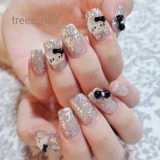 キティパーツのネイルデザイン｜ネイルブック