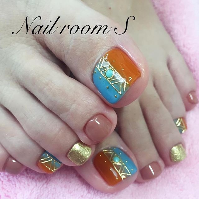 秋 旅行 海 リゾート フット ｎailroom ｓのネイルデザイン No ネイルブック