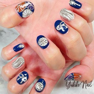 ミラーネイル(ミラー)/#和柄ネイルのネイルデザイン｜ネイルブック 