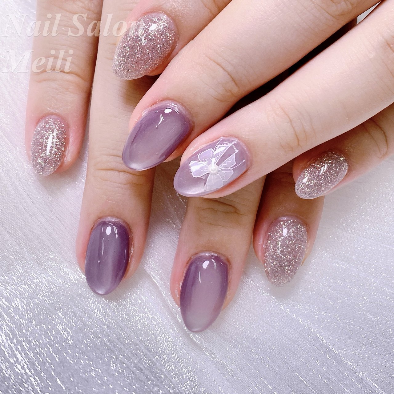 オールシーズン/ハンド/ラメ/マグネット/ミディアム - NAIL SALON