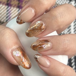 秋/#ちゅるんネイルのネイルデザイン｜ネイルブック 