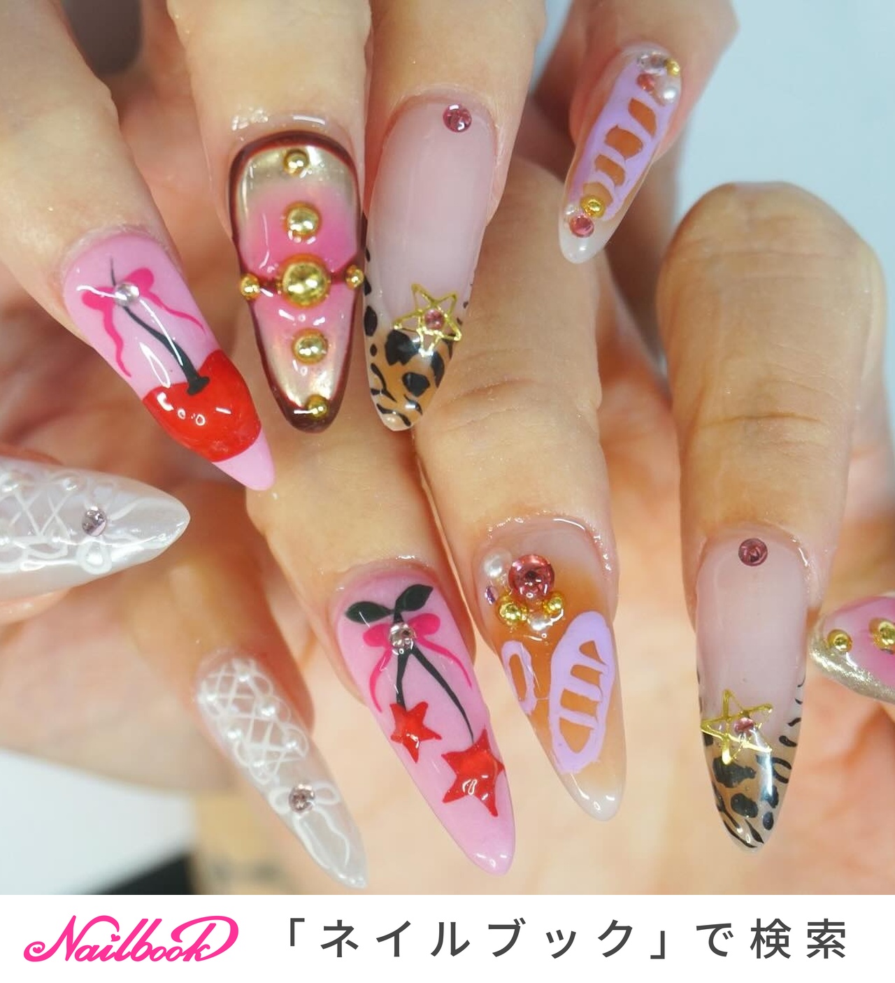 2024年】新着順｜リボン/#うねうねネイルのネイルデザイン｜ネイルブック 