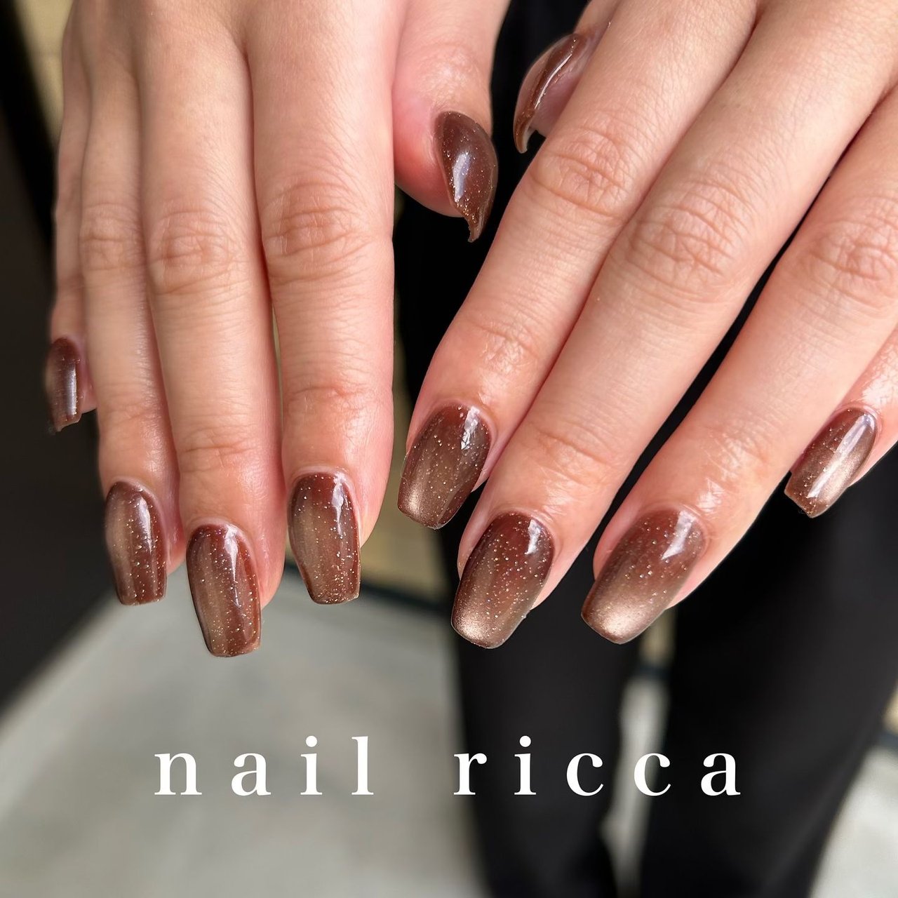 秋/マグネット/ブラウン - nail_riccaのネイルデザイン[No.9096887