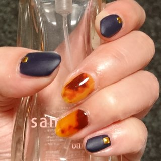 人気順 ネイビー マニキュアのネイルデザイン ネイルブック
