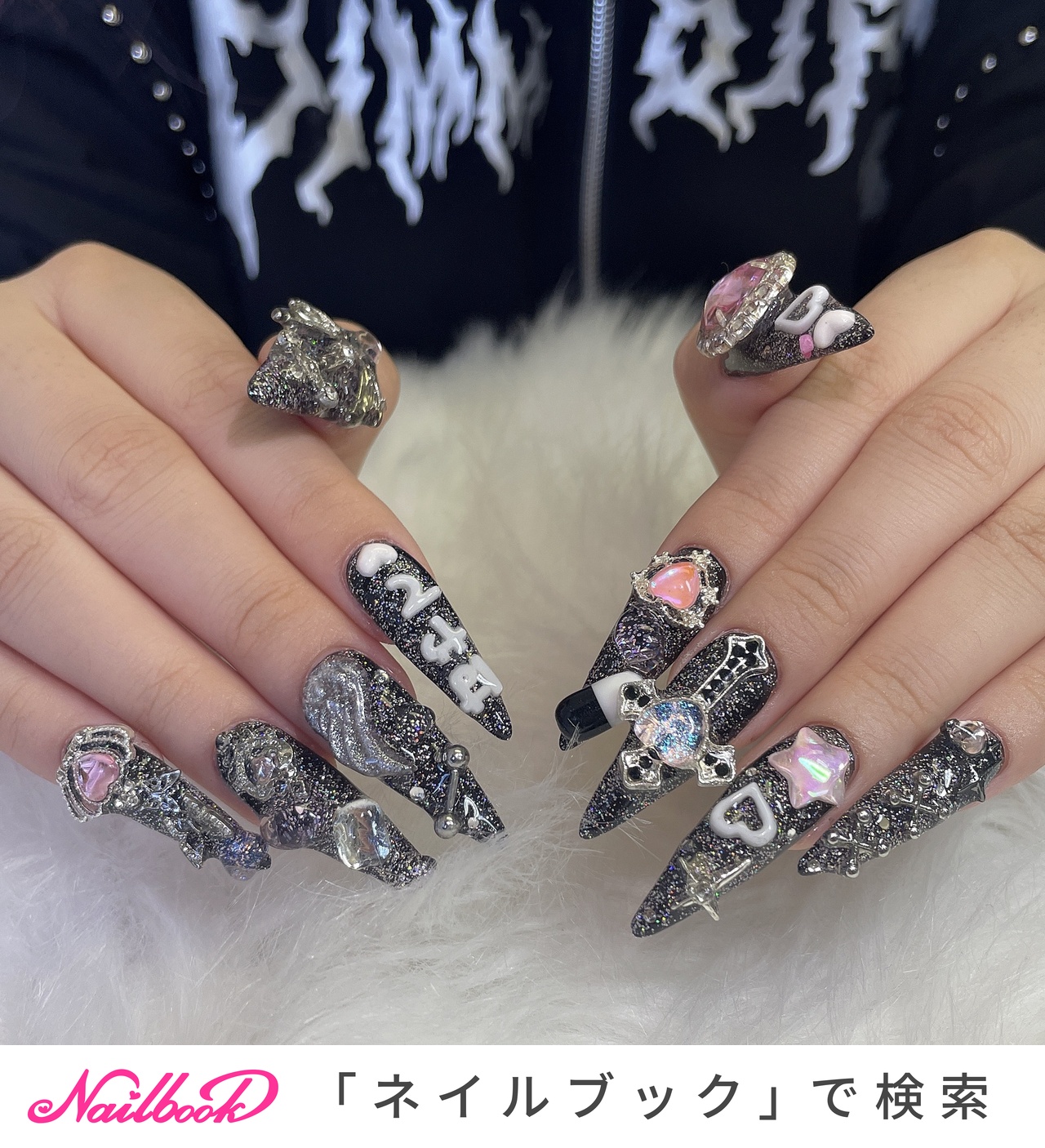 新作グッ オールシーズン/ハンド/痛ネイル/ロング/ポイント - nail Momoa ネイルチップ・付け爪