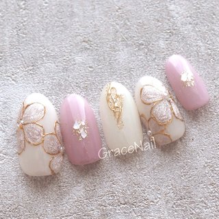 シェル/マグネット/ピンクのネイルデザイン｜ネイルブック 