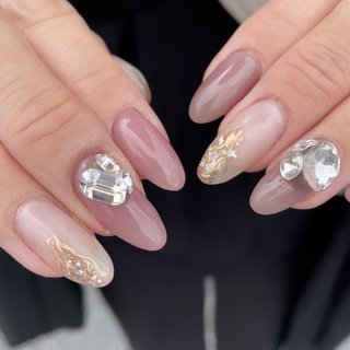 大人ガーリーのネイルデザイン｜ネイルブック 