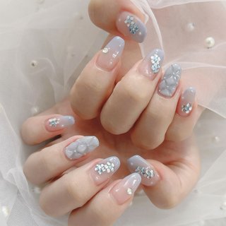 フラワー/キルティングのネイルデザイン｜ネイルブック 