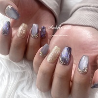 2025年】新着順｜ミラーネイル(ミラー)/#偏光ブルーのネイルデザイン