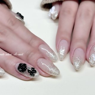 ワンホンネイル(ワンホン/中国ネイル/中華ネイル)/ラメグラデーション  