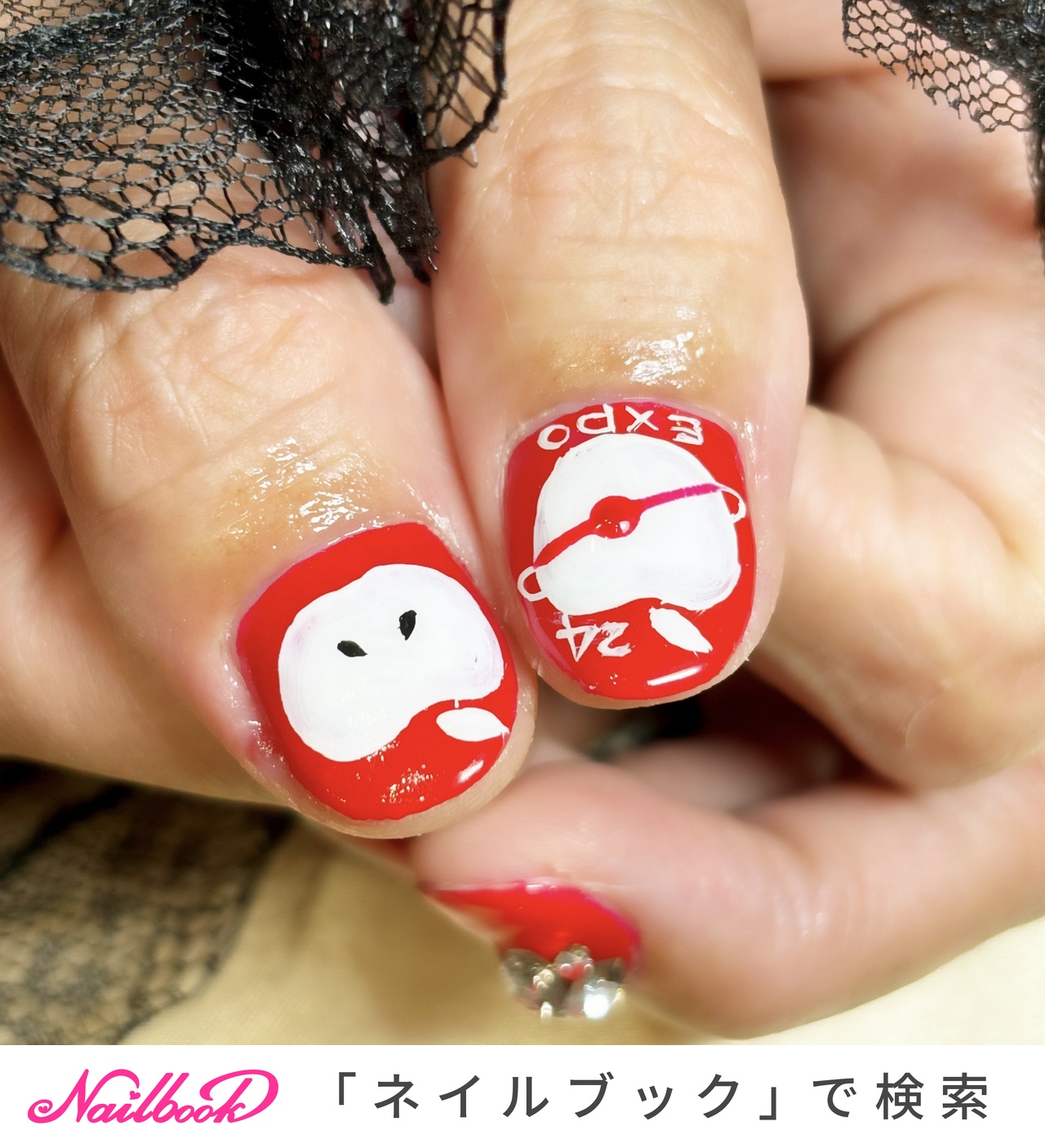 レッド(赤)/#推しネイルのネイルデザイン｜ネイルブック 