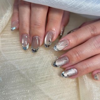 夏/ニュアンス/マグネットのネイルデザイン｜ネイルブック 