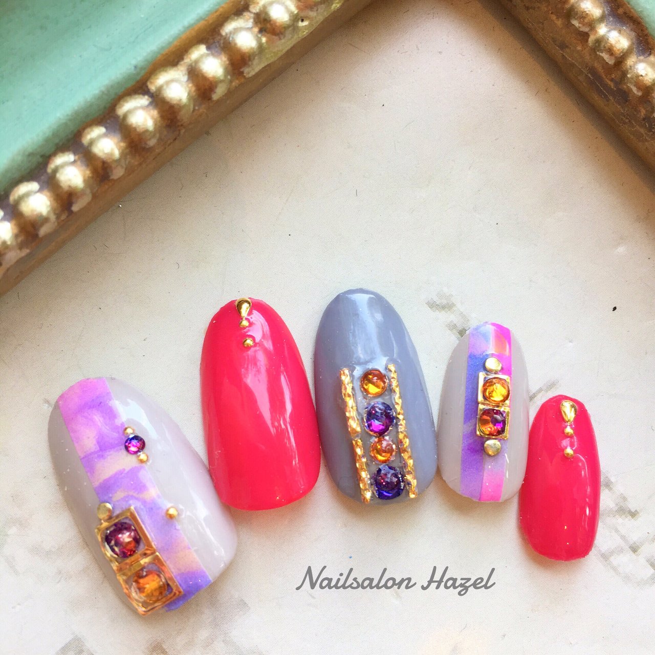 オールシーズン パーティー デート 女子会 ハンド Nailsalon Hazelのネイルデザイン No ネイルブック