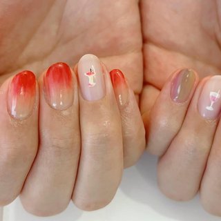 人気順｜ニュアンス/個性派/#りんごネイル⁣のネイルデザイン｜ネイルブック