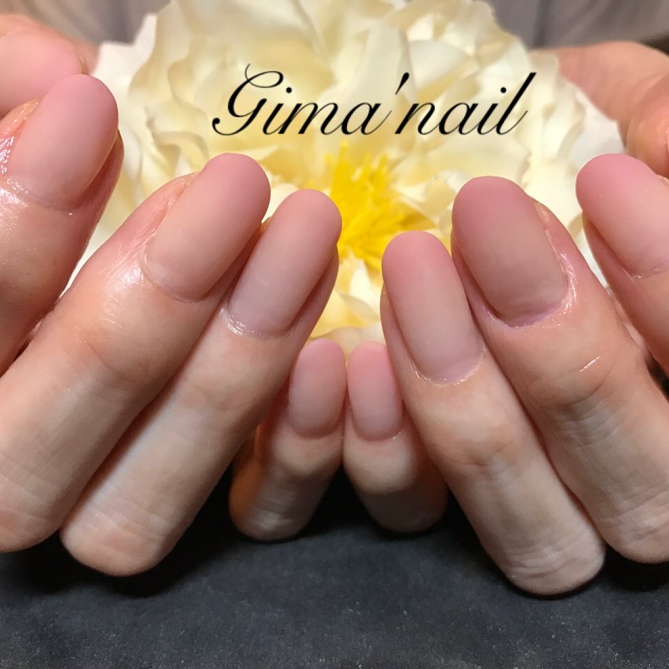 ハンド グラデーション マット ベージュ ピンク Gima Nailのネイルデザイン No ネイルブック