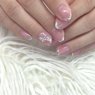 2024年】新着順｜リボン/ガラスフレンチのネイルデザイン｜ネイルブック 