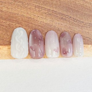 ハート/マット/ピンクのネイルデザイン｜ネイルブック 