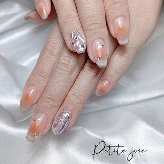 ワンホンネイル(ワンホン/中国ネイル/中華ネイル)/#マグネットフレンチ  