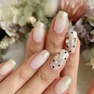 ハート/ドットのネイルデザイン｜ネイルブック 