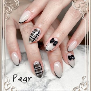 チーク/リボンのネイルデザイン｜ネイルブック 