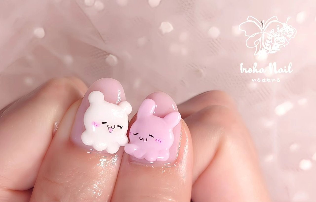 3Dパーツ ネイル らぶいーず すもっぴ ぴょんちー 3dネイルパーツ らぶ