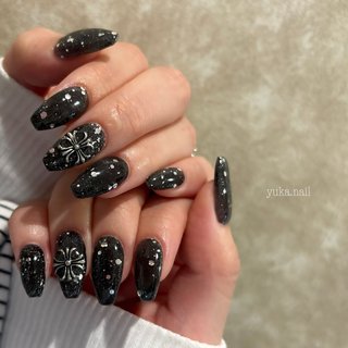 シンプル/ブラックのネイルデザイン｜ネイルブック 