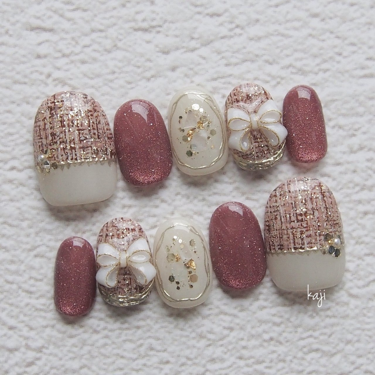 秋/冬/お正月/バレンタイン/ハンド - nailist kajiのネイルデザイン[No  