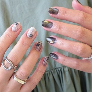 2024年】新着順｜オフィス/ニュアンス/マグネットネイルのネイル  