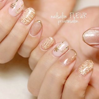 マグネット/ショート/ゴールドのネイルデザイン｜ネイルブック 