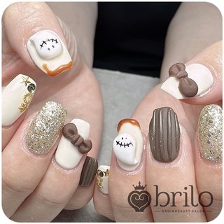 3D(エンボス/立体)/#おばけネイルのネイルデザイン｜ネイルブック 