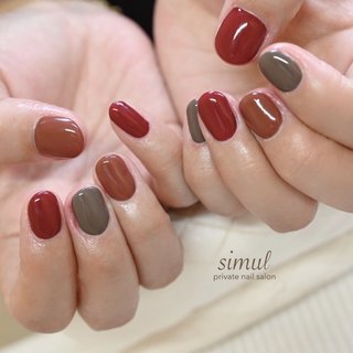 3色ネイルのネイルデザイン｜ネイルブック 