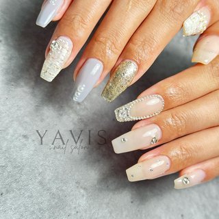 ツイード/ワンホンネイルのネイルデザイン｜ネイルブック 