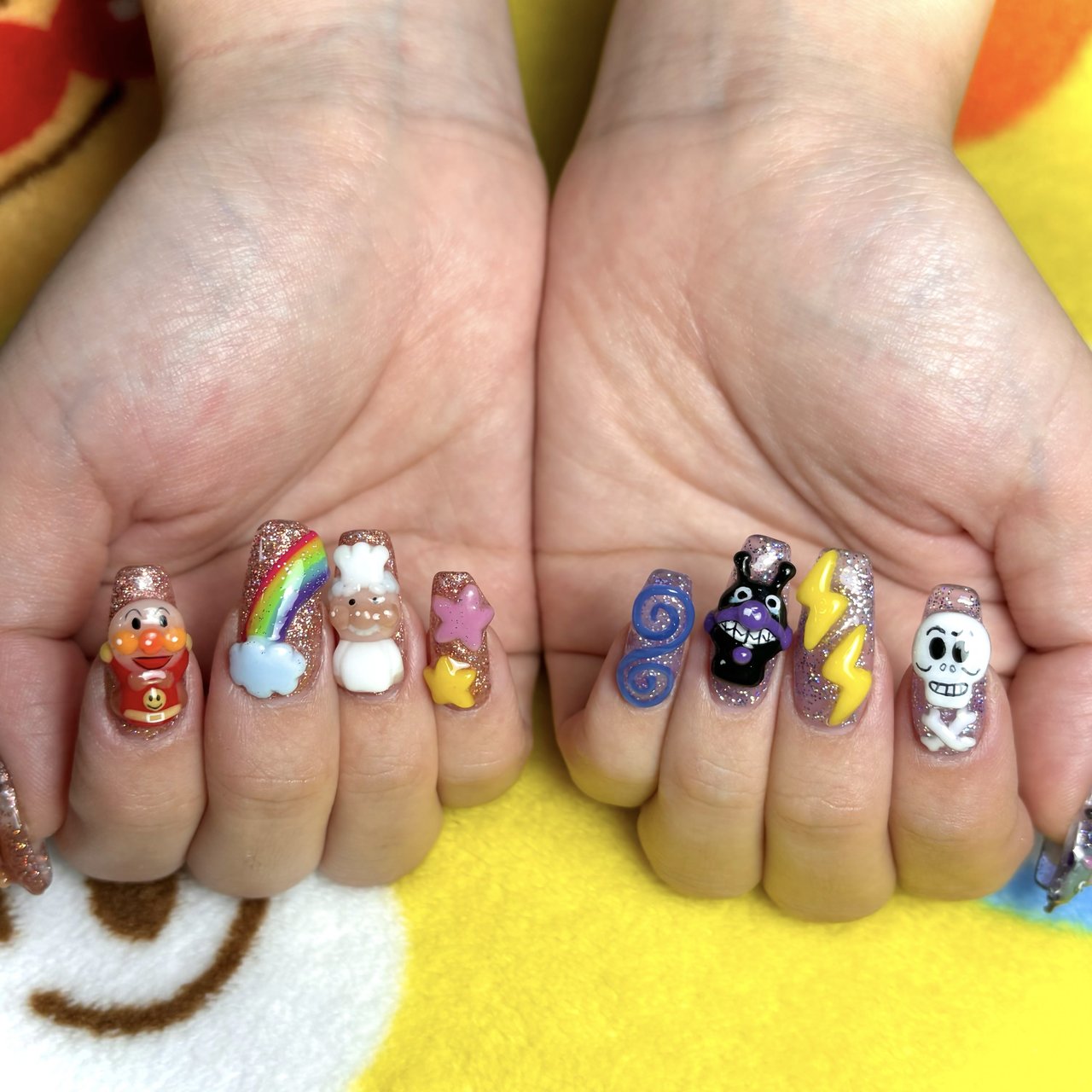 痛ネイル/スクエア/カラフル/ジェルネイル - linのネイルデザイン[No