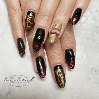 ホログラム/ブラックのネイルデザイン｜ネイルブック 