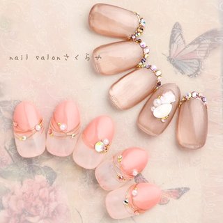 ネイルチップ スワロフスキー パステル ♡A Nail♡