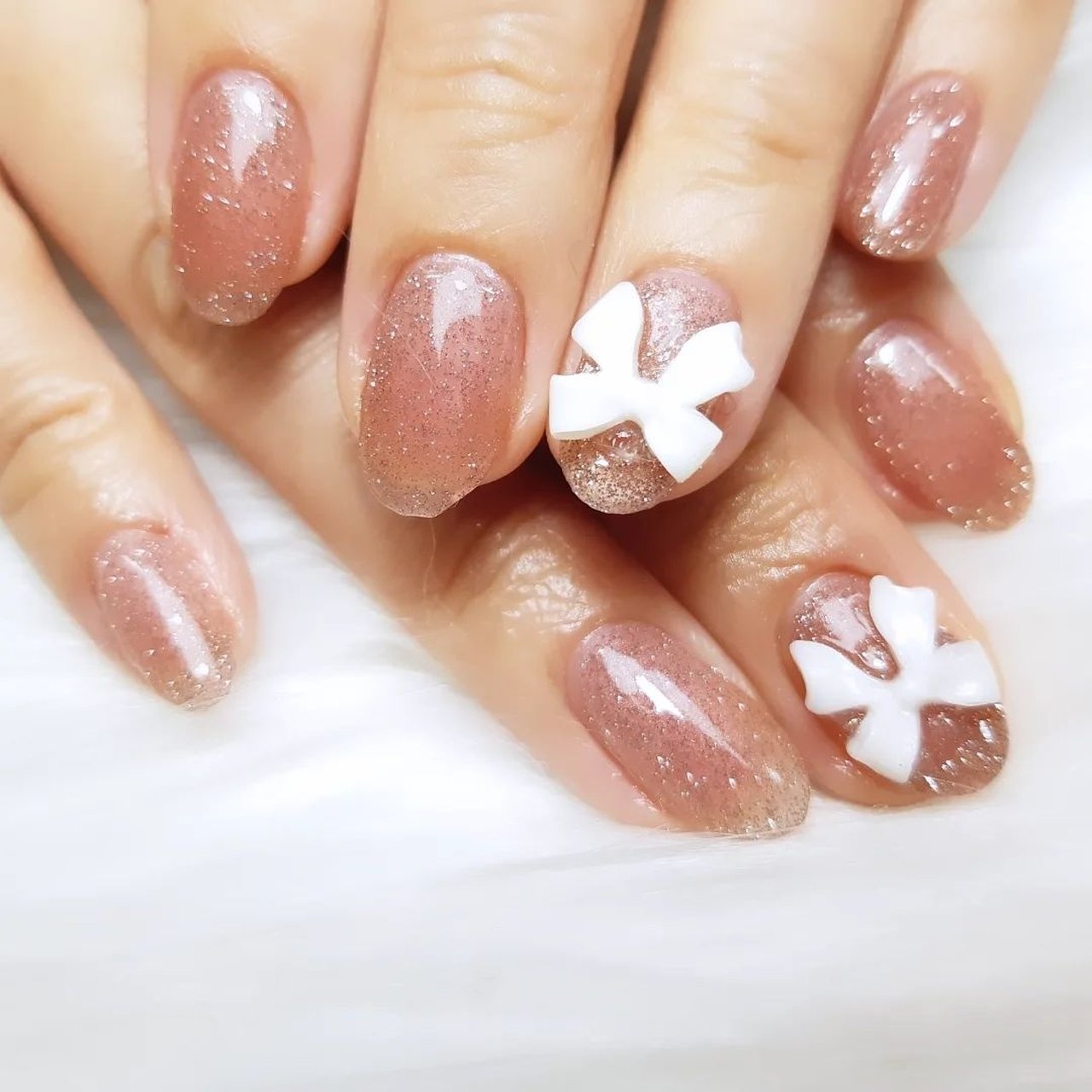 マグネットネイル フラッシュ リボンネイル ネイルチップ