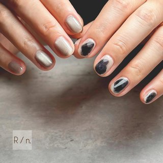 ニュアンス/グレーのネイルデザイン｜ネイルブック 
