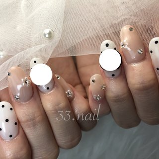 ネイルチップ ワンホンネイル 韓国ネイル ちゅるんネイル ドットネイル