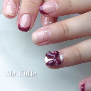 フレンチ/ショートのネイルデザイン｜ネイルブック 