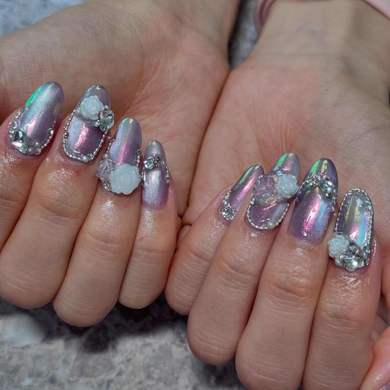 サイズオーダーネイルチップ マグネット シンプル オーロラ ぷるぷる ちゅるん サイズオーダーネイルチップ マグネット シンプル オーロラ