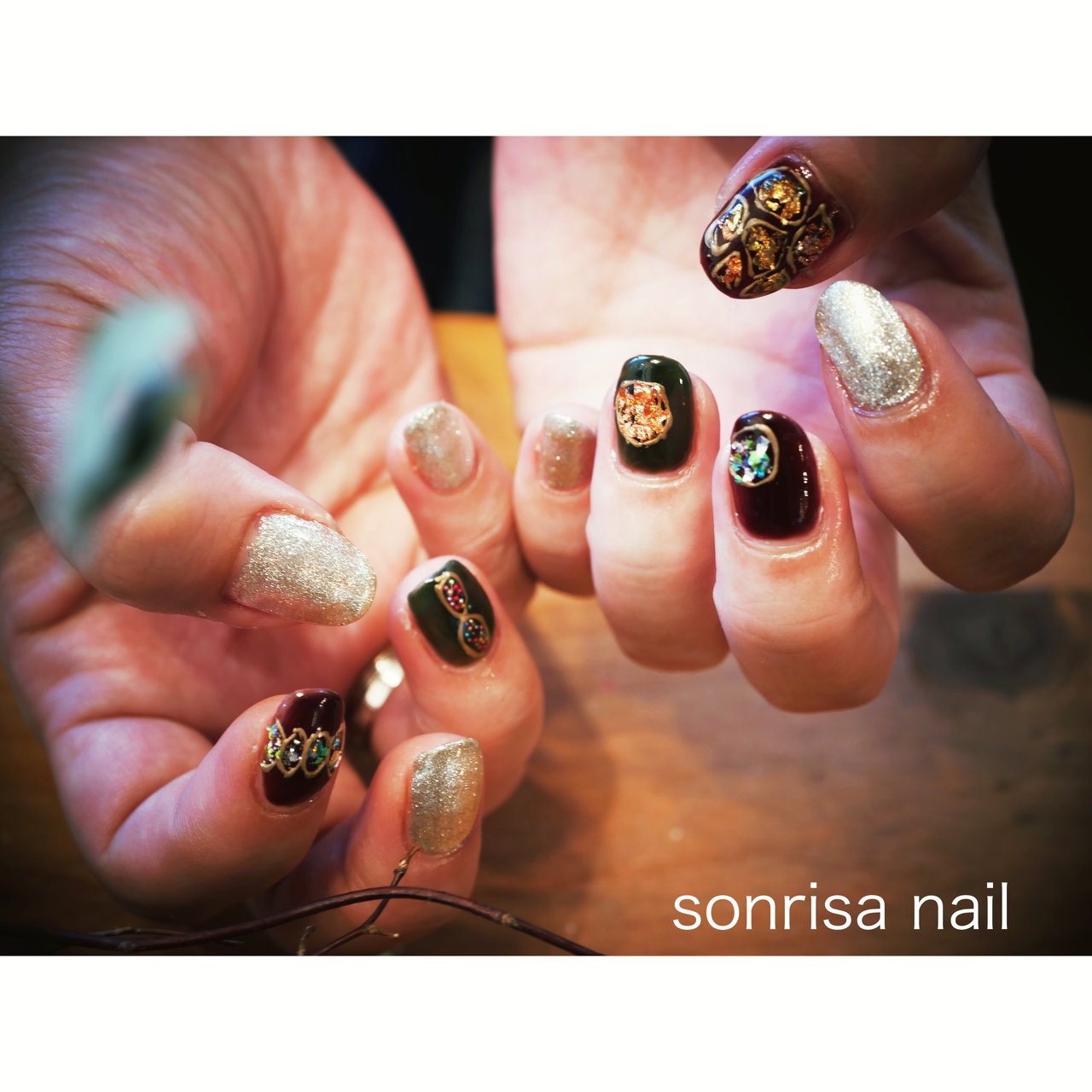 ハンド ニュアンス クリア ブラウン ジェル Sonrisa Nailのネイルデザイン No ネイルブック