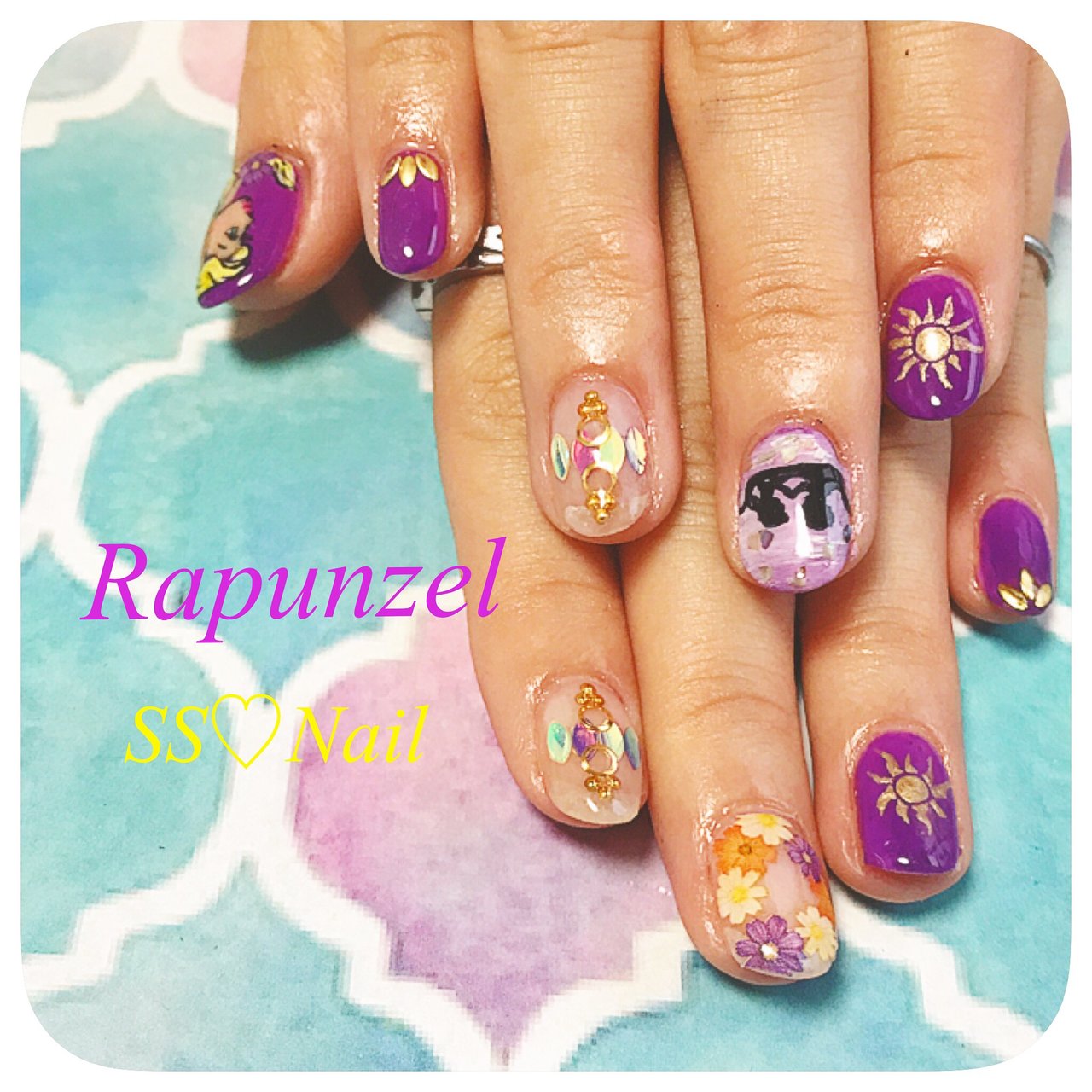 ハンド フラワー キャラクター ジェル お客様 Nail Atelier Ritidianのネイルデザイン No ネイルブック