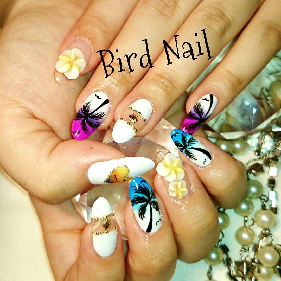 夏 旅行 海 リゾート ハンド ｂｉｒｄ ｎａｉｌのネイルデザイン No 2529905 ネイルブック