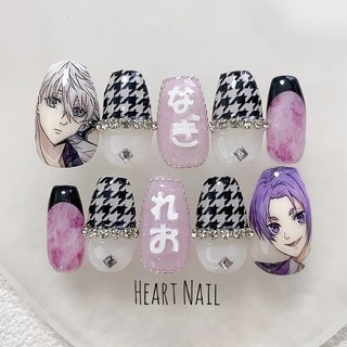 女子会/痛ネイル/千鳥柄のネイルデザイン｜ネイルブック