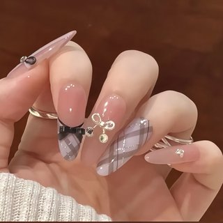 2025年パーツ＆ヘビパーツあります！卒業ネイルチップ　成人式ネイルチップ 成人式 ❀ 卒業式 ❀ ネイルチップ | MID.nail